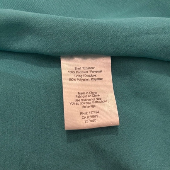 Heartloom Teal Satin Midi Slip Skirt Size M - Picture 5 of 5